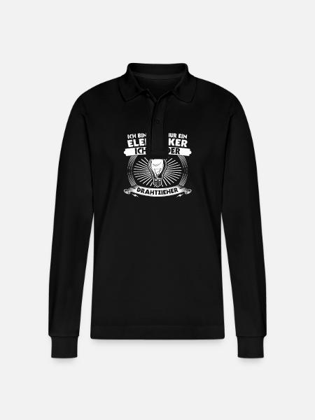 Master Electrician Electrical Engineer Electrician - Stanley/Stella Organic Unisex Long-Sleeved Polo Shirt Prepster - black