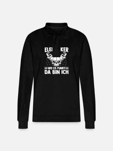 Master Electrician Electrical Engineer Electrician - Stanley/Stella Organic Unisex Long-Sleeved Polo Shirt Prepster - black