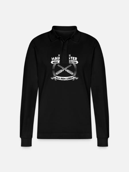 Facility Manager Caretaker Caretaker - Stanley/Stella Organic Unisex Long-Sleeved Polo Shirt Prepster - black