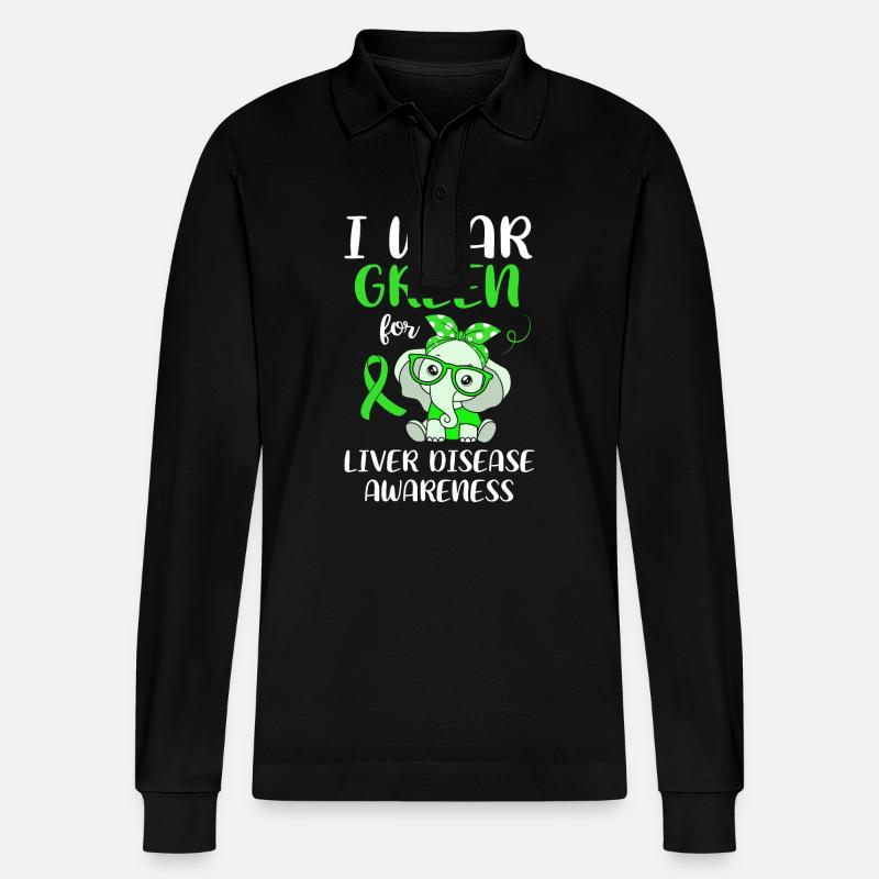 Lebererkrankung - Stanley/Stella Unisex Bio-Langarm-Poloshirt Prepster - Schwarz