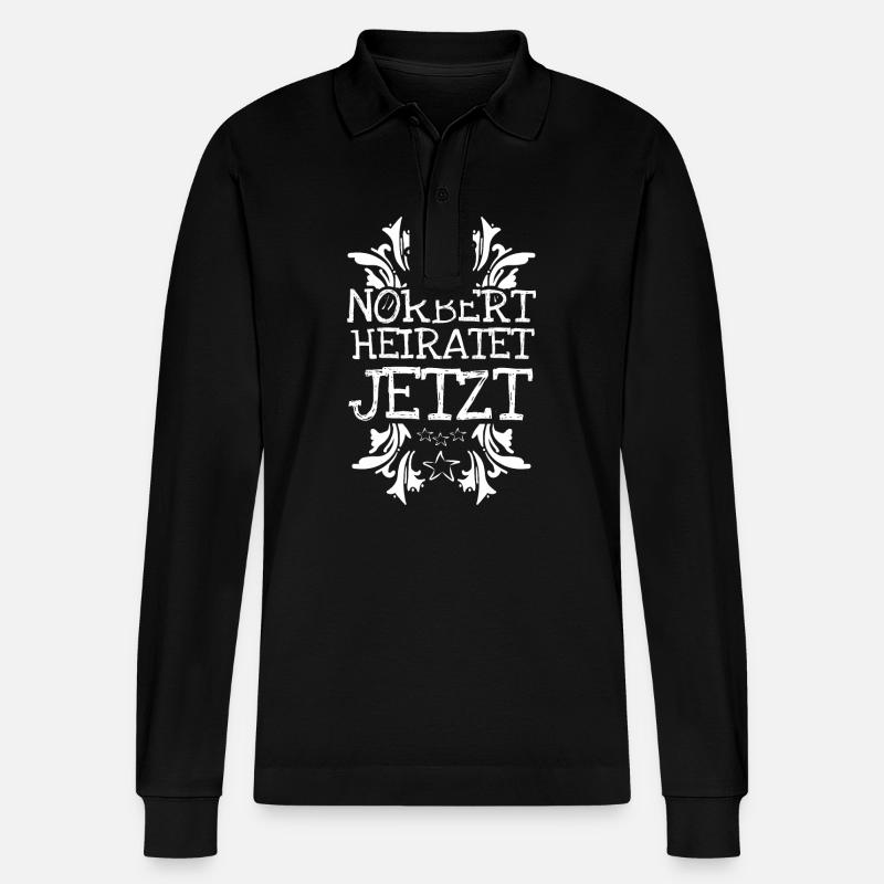 Norbert als Bachelor - Stanley/Stella Unisex Bio-Langarm-Poloshirt Prepster - Schwarz