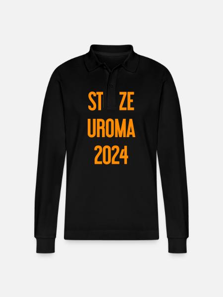 Proud great-grandma 2024 - Stanley/Stella Organic Unisex Long-Sleeved Polo Shirt Prepster - black