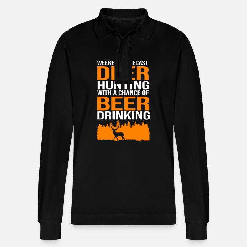 Jäger Jagen - Stanley/Stella Unisex Bio-Langarm-Poloshirt Prepster - Schwarz