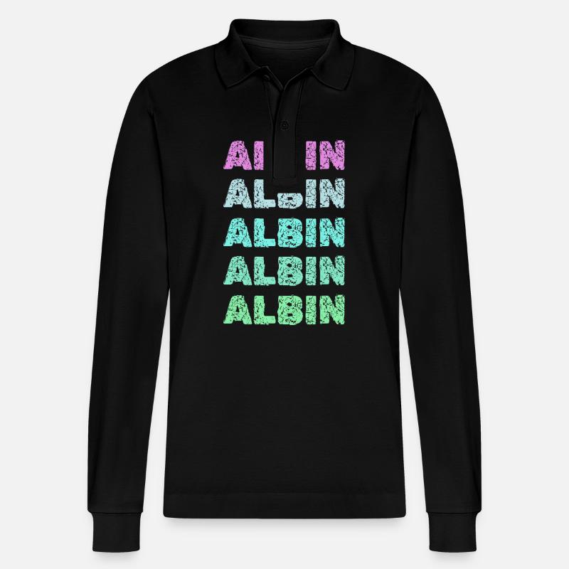 Albin Albin - Stanley/Stella Unisex Bio-Langarm-Poloshirt Prepster - Schwarz