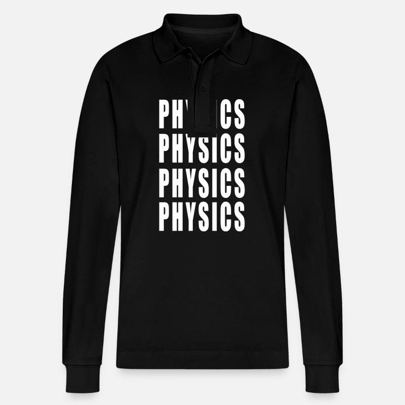Physics Physics Physics Physics - Stanley/Stella Unisex Bio-Langarm-Poloshirt Prepster - Schwarz