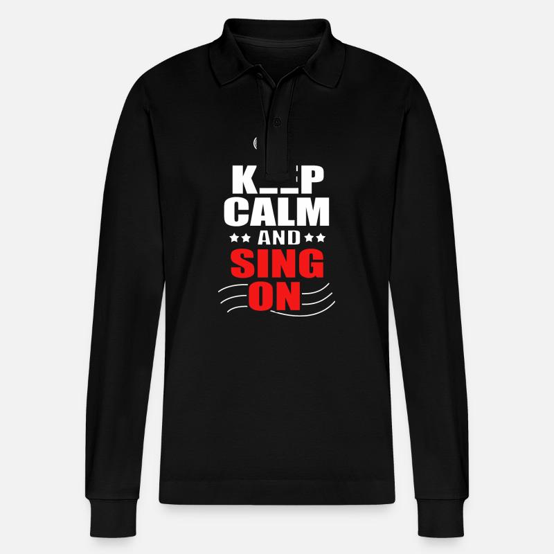 Karaoke - Stanley/Stella Unisex Bio-Langarm-Poloshirt Prepster - Schwarz