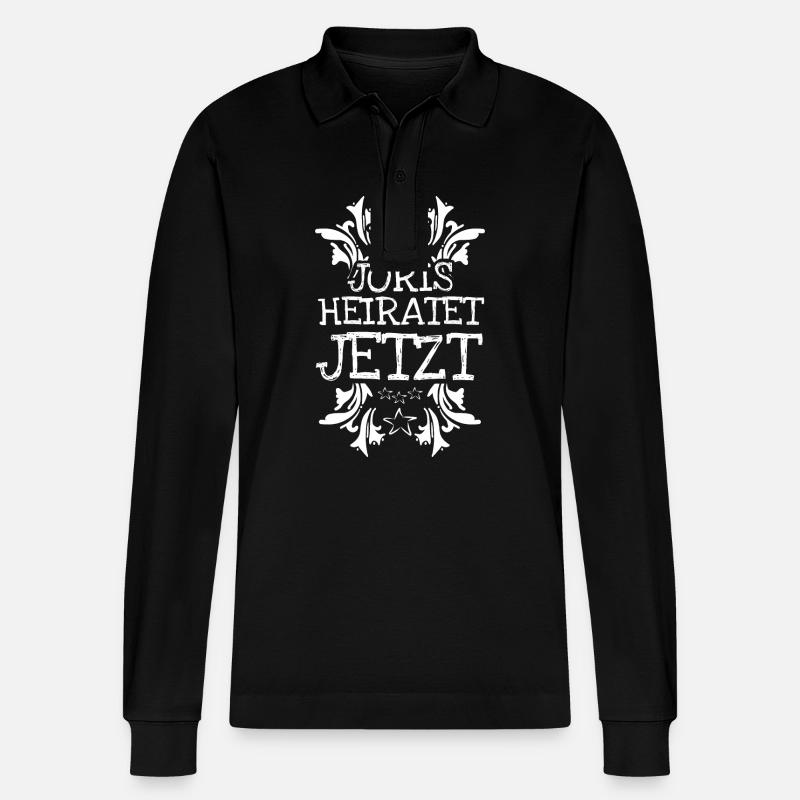 Joris - Stanley/Stella Unisex Bio-Langarm-Poloshirt Prepster - Schwarz