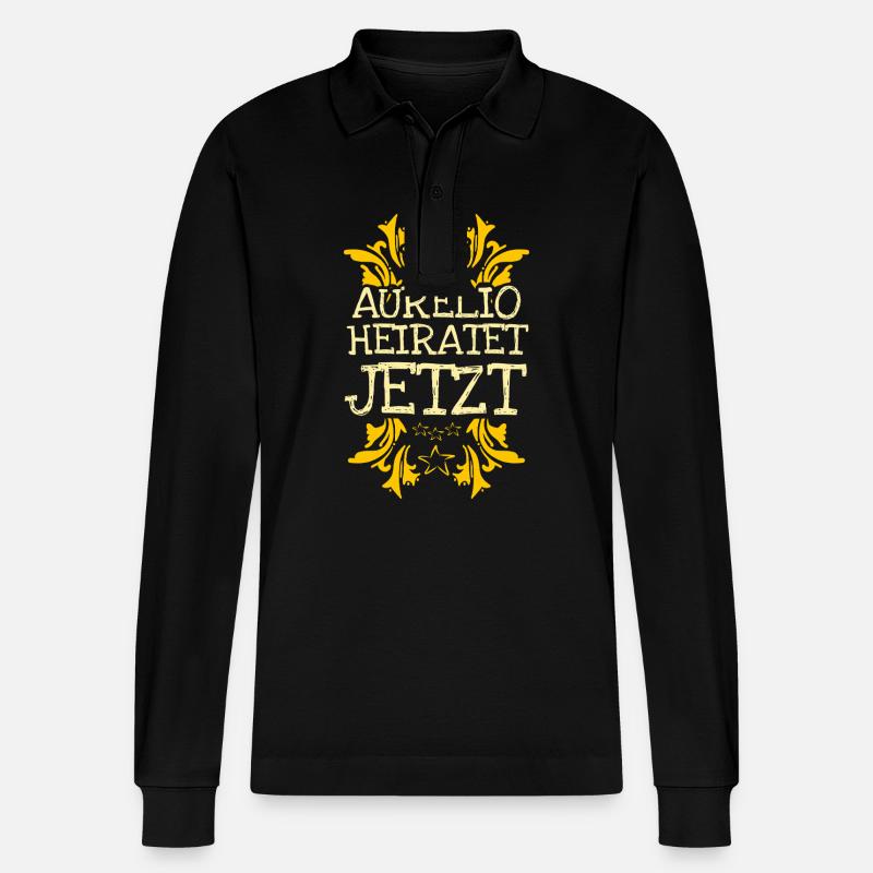 Bachelor Aurelio - Stanley/Stella Unisex Bio-Langarm-Poloshirt Prepster - Schwarz