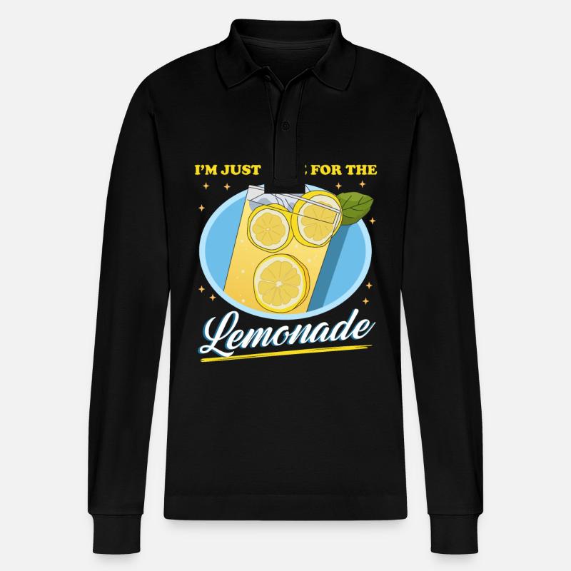 Limonade Zitronen-Limonade Brause Geschenk - Stanley/Stella Unisex Bio-Langarm-Poloshirt Prepster - Schwarz