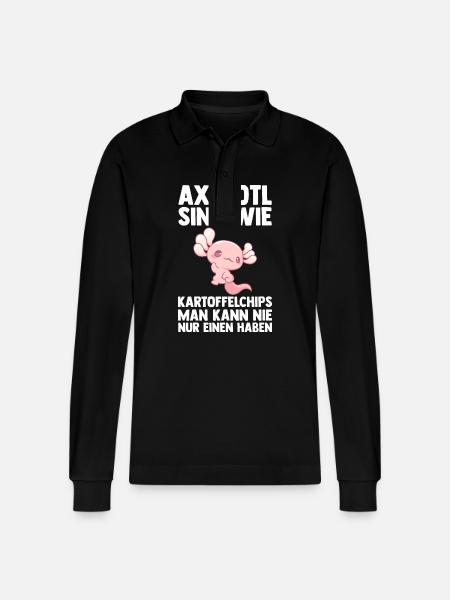 Axolotl - Polo à manches longues bio PREPSTER Stanley/Stella Unisexe - noir