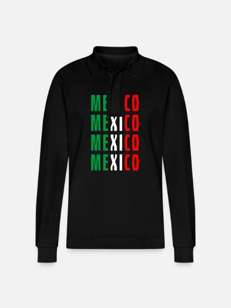 Mexico Mexico Mexico Mexico - Stanley/Stella Unisex Bio-Langarm-Poloshirt Prepster - Schwarz