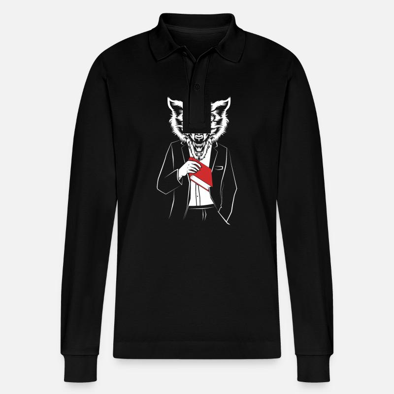 Werwolf - Stanley/Stella Unisex Bio-Langarm-Poloshirt Prepster - Schwarz