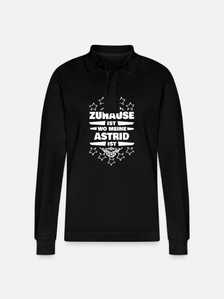Astrid - Stanley/Stella Organic Unisex Long-Sleeved Polo Shirt Prepster - black