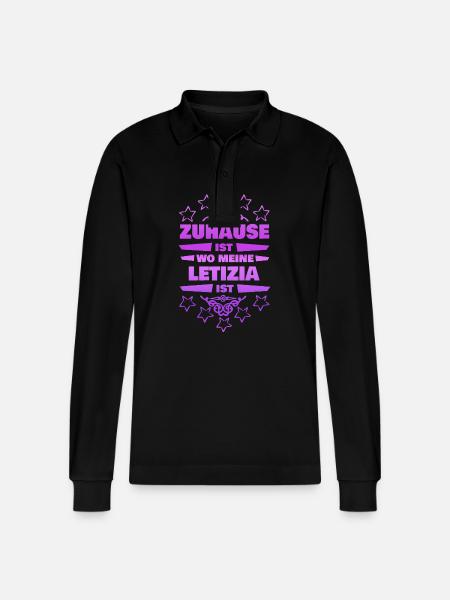 Girlfriend Letizia - Stanley/Stella Organic Unisex Long-Sleeved Polo Shirt Prepster - black