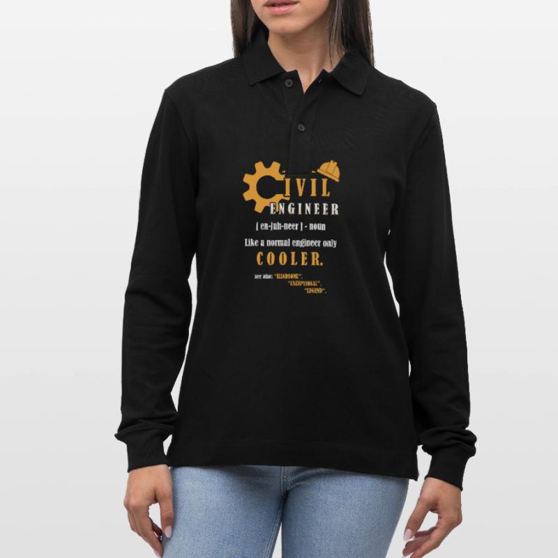 Civil Engineer Construction Site Construction Worker Stanley/Stella Organic Unisex Long-Sleeved Polo Shirt Prepster