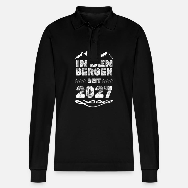 Bergsteiger 2027 - Stanley/Stella Unisex Bio-Langarm-Poloshirt Prepster - Schwarz
