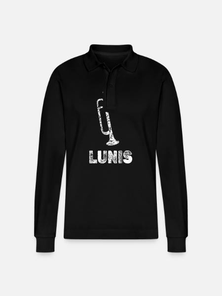 Lunis als Blasmusik - Stanley/Stella Unisex Bio-Langarm-Poloshirt Prepster - Schwarz