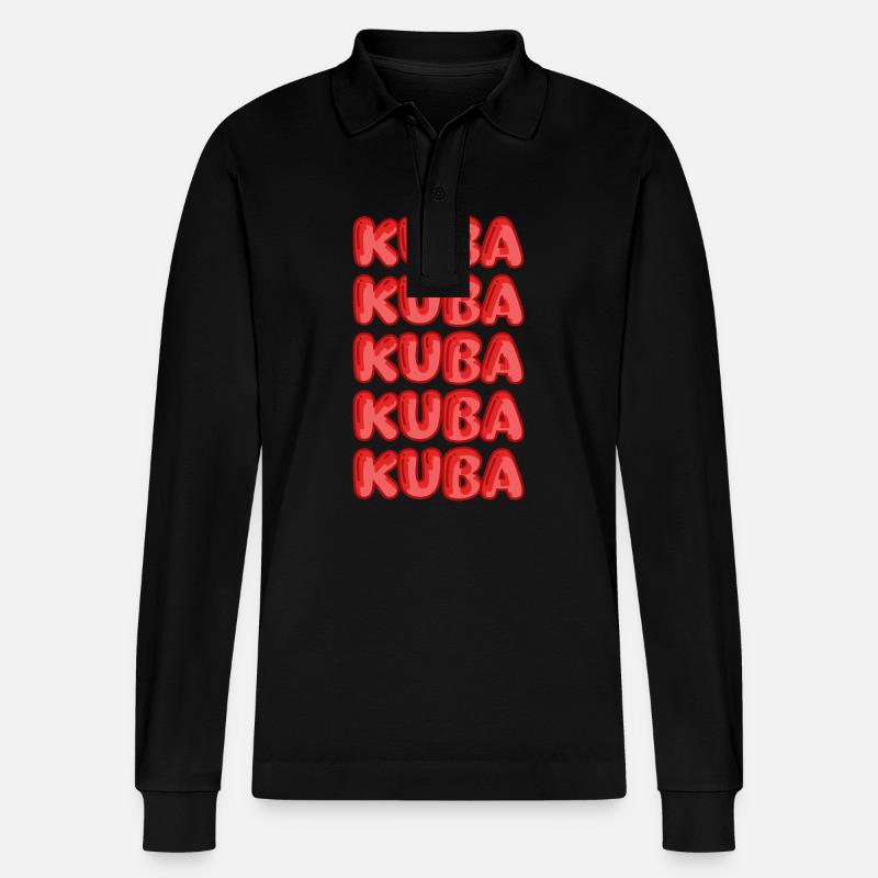 Kuba - Stanley/Stella Unisex Bio-Langarm-Poloshirt Prepster - Schwarz