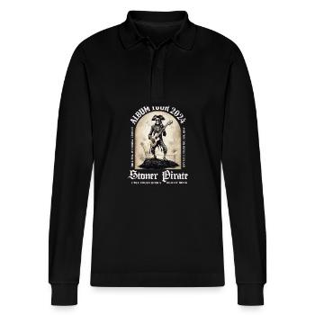 "T-Shirt musique squelette - Tournée d'Album 2024" - Polo à manches longues bio PREPSTER Stanley/Stella Unisexe - noir - Devant - Anna (173cm) & Nico (186cm)