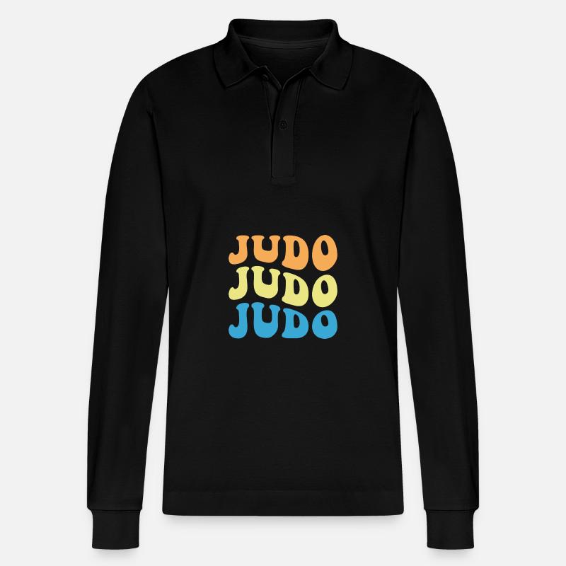 Judo - Stanley/Stella Unisex Bio-Langarm-Poloshirt Prepster - Schwarz