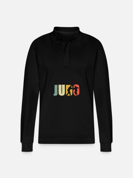 Judo - Stanley/Stella Organic Unisex Long-Sleeved Polo Shirt Prepster - black