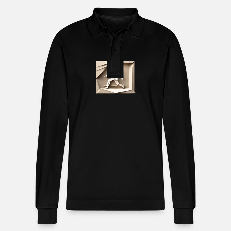 Skateboardfahrer - Stanley/Stella Unisex Bio-Langarm-Poloshirt Prepster - Schwarz