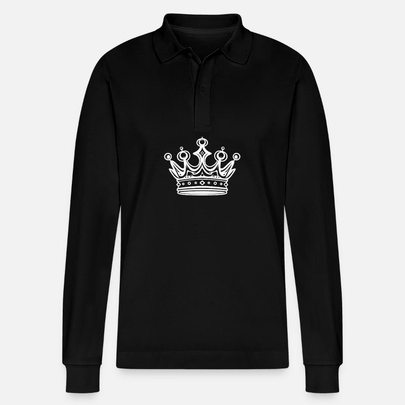 Krone Royal Crown - Stanley/Stella Unisex Bio-Langarm-Poloshirt Prepster - Schwarz