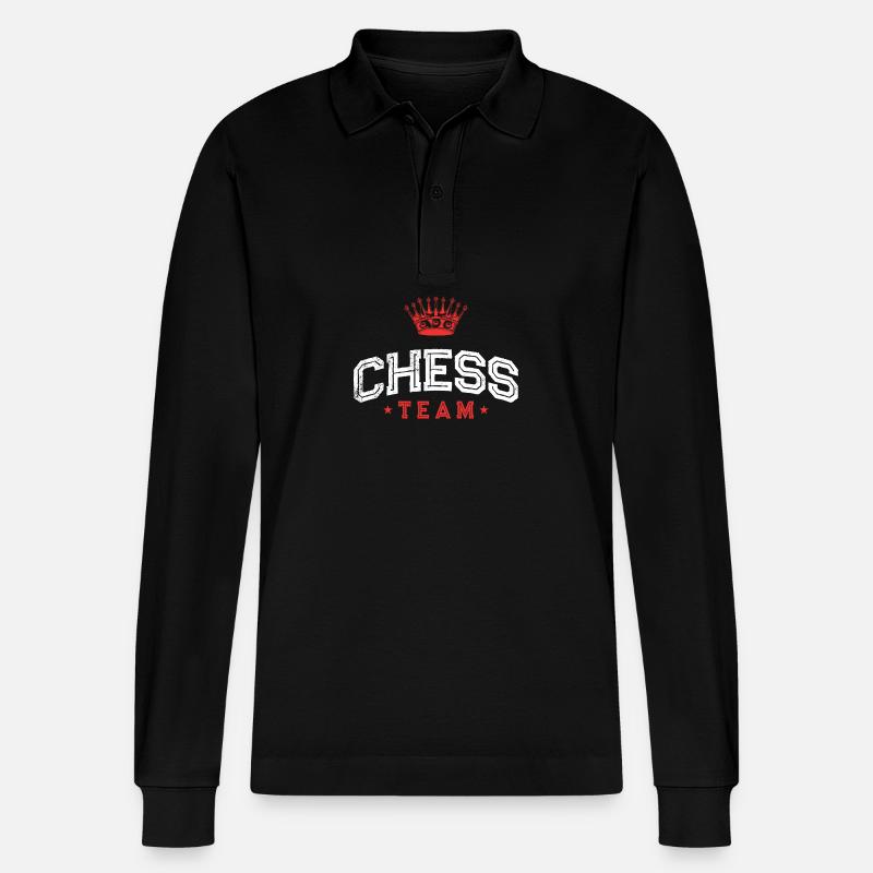 Chess Team - Stanley/Stella Unisex Bio-Langarm-Poloshirt Prepster - Schwarz