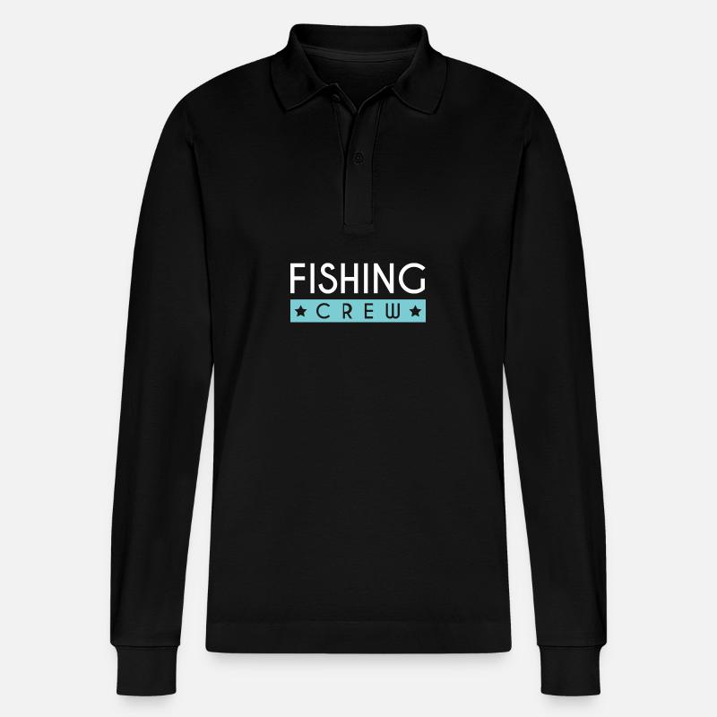 Fishing Crew - Stanley/Stella Unisex Bio-Langarm-Poloshirt Prepster - Schwarz
