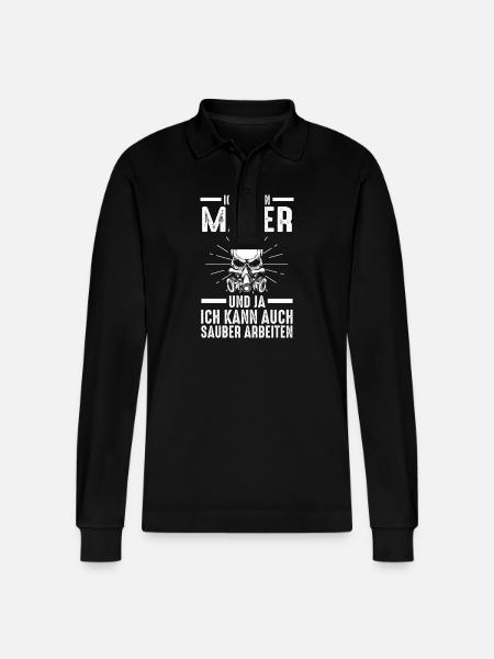 Master Painter Journeyman Painter - Stanley/Stella Organic Unisex Long-Sleeved Polo Shirt Prepster - black