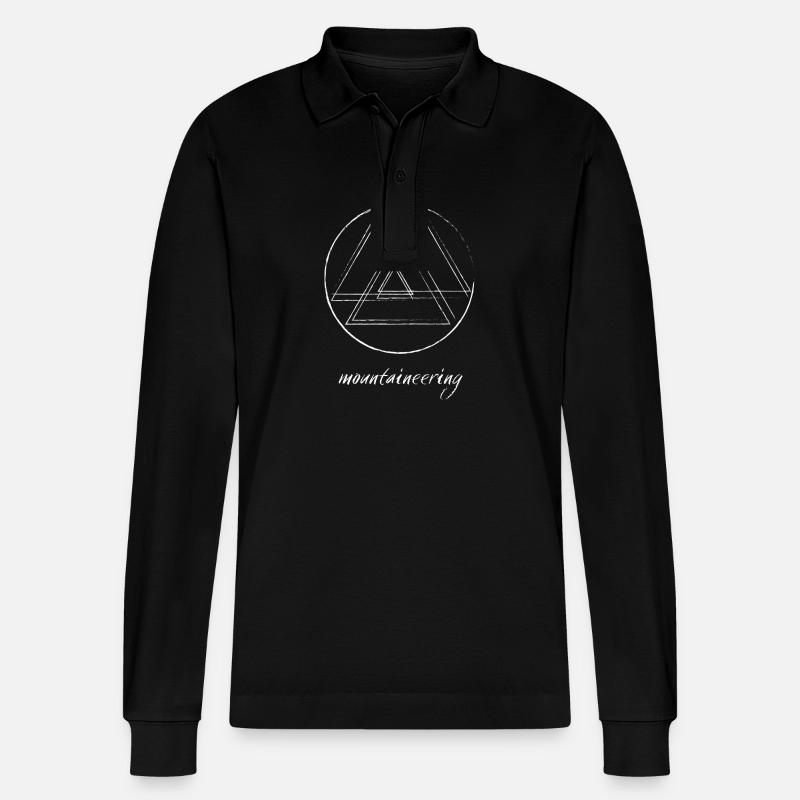 Berge / Mountaineering - Stanley/Stella Unisex Bio-Langarm-Poloshirt Prepster - Schwarz