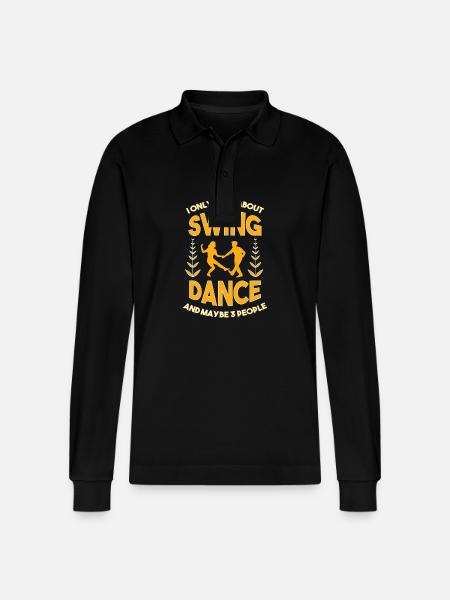Swing Swing Music - Stanley/Stella Organic Unisex Long-Sleeved Polo Shirt Prepster - black