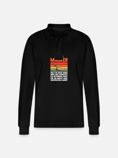Master Bricklayer Journeyman Bricklayer - Stanley/Stella Organic Unisex Long-Sleeved Polo Shirt Prepster - black