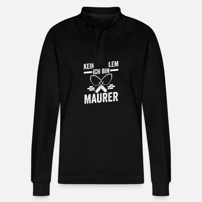 Maître maçon Compagnon maçon - Polo à manches longues bio PREPSTER Stanley/Stella Unisexe - noir