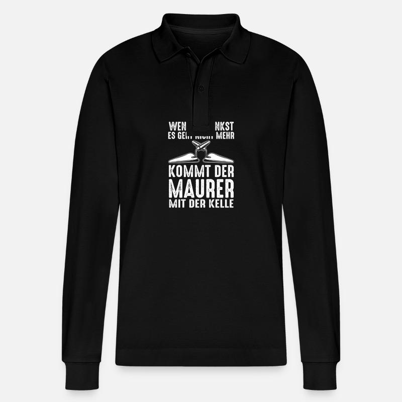 Maître maçon Compagnon maçon - Polo à manches longues bio PREPSTER Stanley/Stella Unisexe - noir