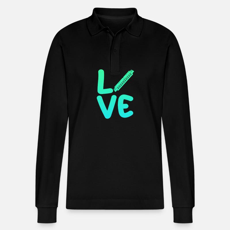 Harmonica Harmonica - Polo à manches longues bio PREPSTER Stanley/Stella Unisexe - noir