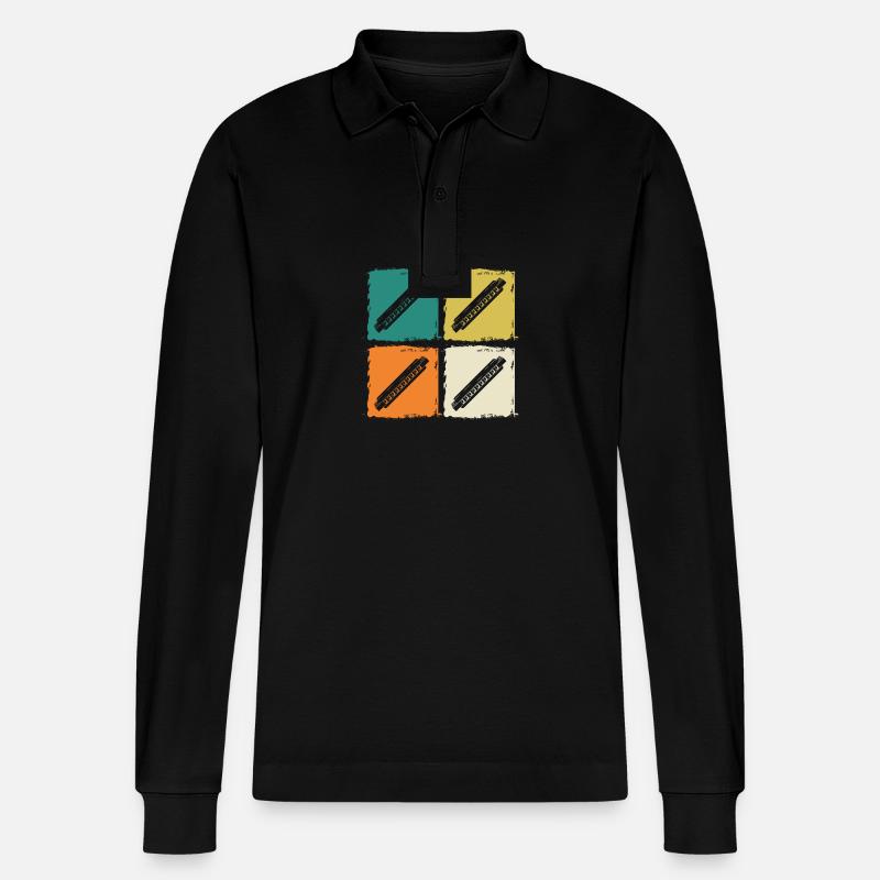 Harmonica Harmonica - Polo à manches longues bio PREPSTER Stanley/Stella Unisexe - noir