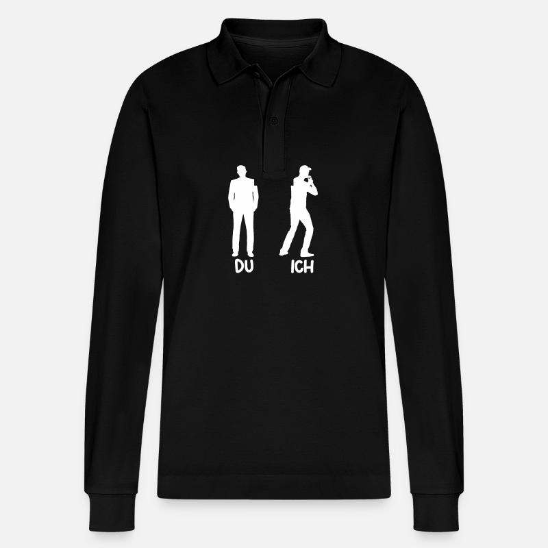 Harmonica Harmonica - Stanley/Stella Organic Unisex Long-Sleeved Polo Shirt Prepster - black