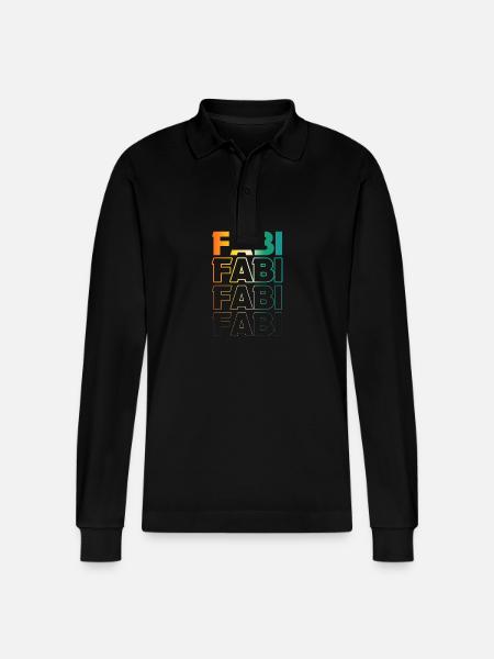 Fabian - Stanley/Stella Organic Unisex Long-Sleeved Polo Shirt Prepster - black