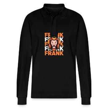 Leo Frank - Stanley/Stella Organic Unisex Long-Sleeved Polo Shirt Prepster - black - Front - Anna (173cm) & Nico (186cm)