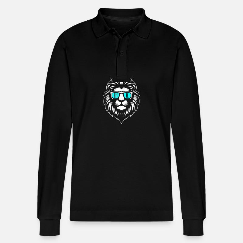 Löwe Emil - Stanley/Stella Unisex Bio-Langarm-Poloshirt Prepster - Schwarz
