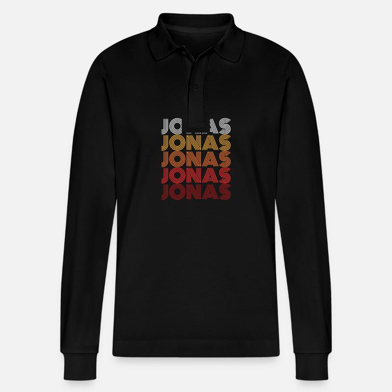 Jonas - Stanley/Stella Unisex Bio-Langarm-Poloshirt Prepster - Schwarz