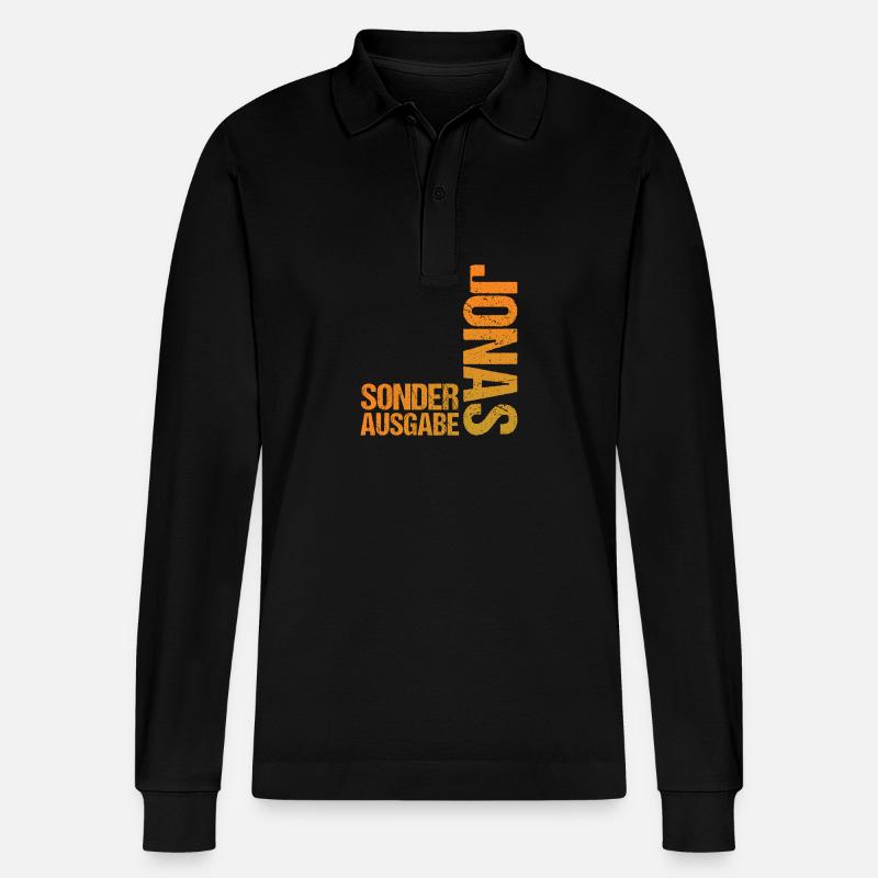 Jonas - Polo à manches longues bio PREPSTER Stanley/Stella Unisexe - noir