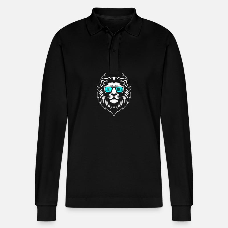 Löwe Jonas - Stanley/Stella Unisex Bio-Langarm-Poloshirt Prepster - Schwarz