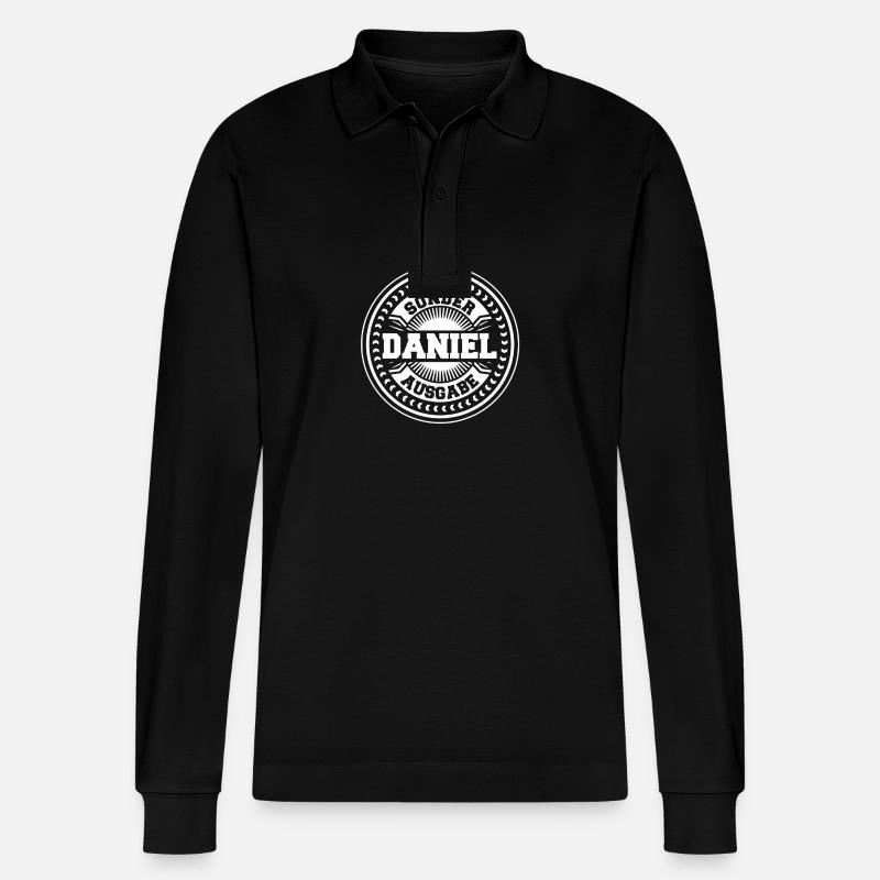 Daniel - Stanley/Stella Unisex Bio-Langarm-Poloshirt Prepster - Schwarz