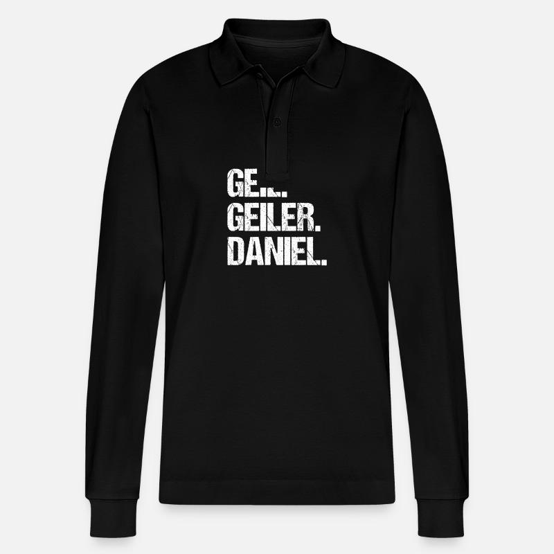 Daniel - Stanley/Stella Unisex Bio-Langarm-Poloshirt Prepster - Schwarz