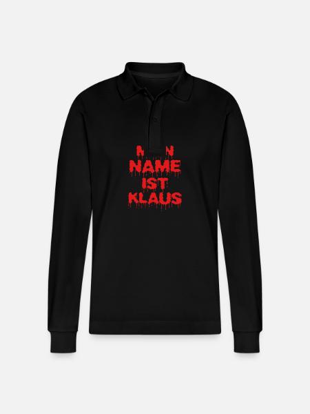Klaus - Stanley/Stella Unisex Bio-Langarm-Poloshirt Prepster - Schwarz