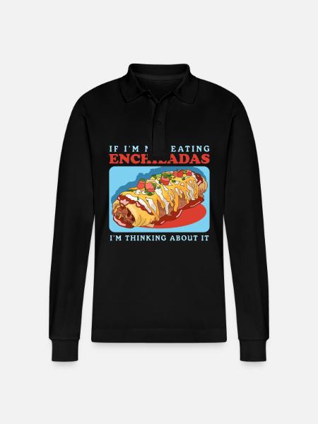 Enchilada Mexican Enchiladas Gift - Stanley/Stella Organic Unisex Long-Sleeved Polo Shirt Prepster - black