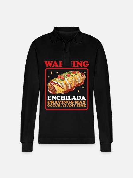 Enchilada Mexican Enchiladas Gift - Stanley/Stella Organic Unisex Long-Sleeved Polo Shirt Prepster - black