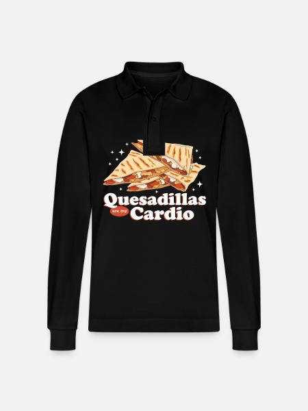 Quesadilla Quesadillas Tortilla Gift - Stanley/Stella Organic Unisex Long-Sleeved Polo Shirt Prepster - black